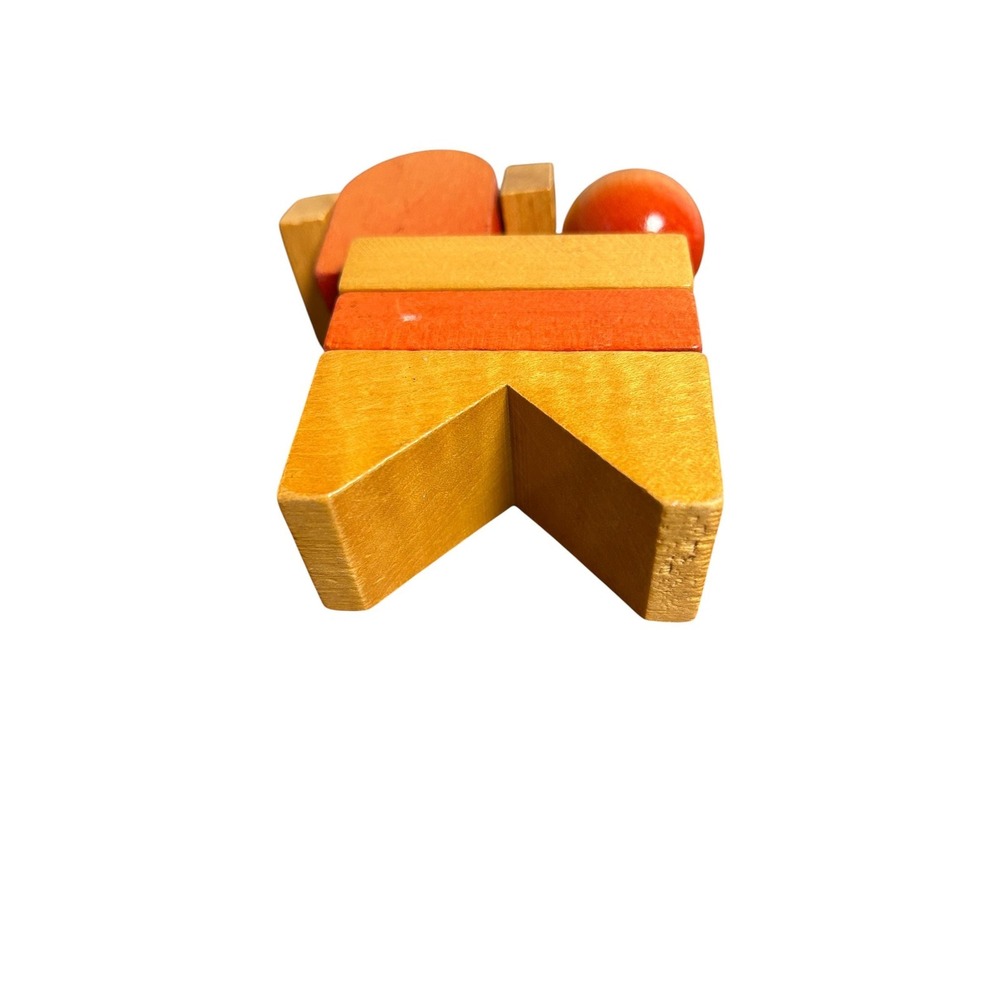 Vintage Wooden Dog Stacking Toy | Mid-Century Modern Style Wood Puppy Figurine - Picture 5 of 7